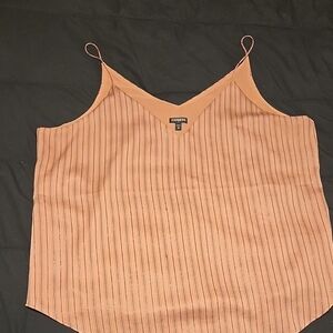Express Women's Tan Striped Top